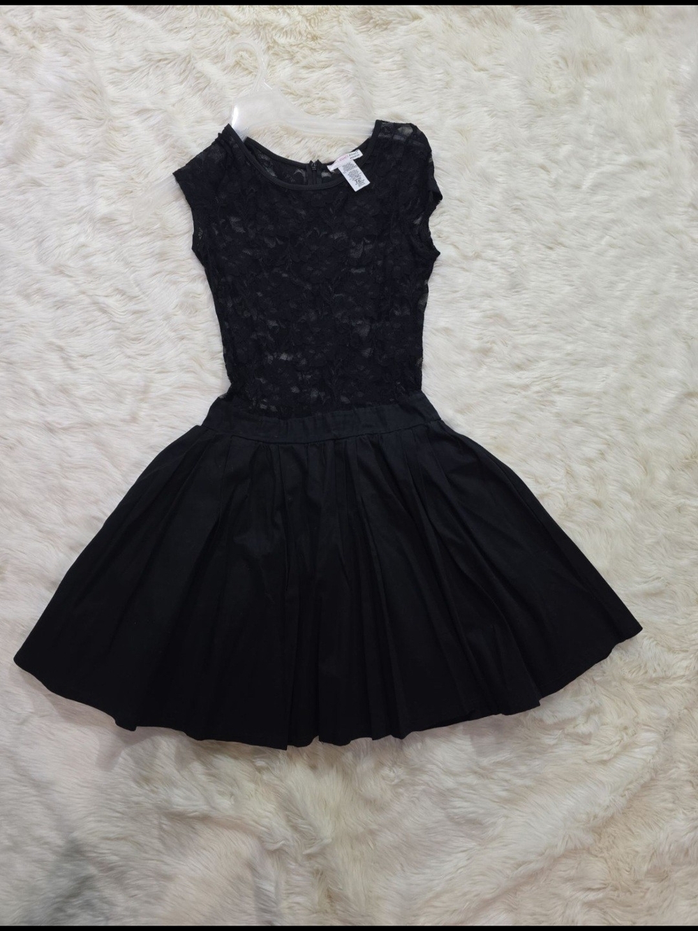 a'gaci Black Lace Fit & Flare Dress